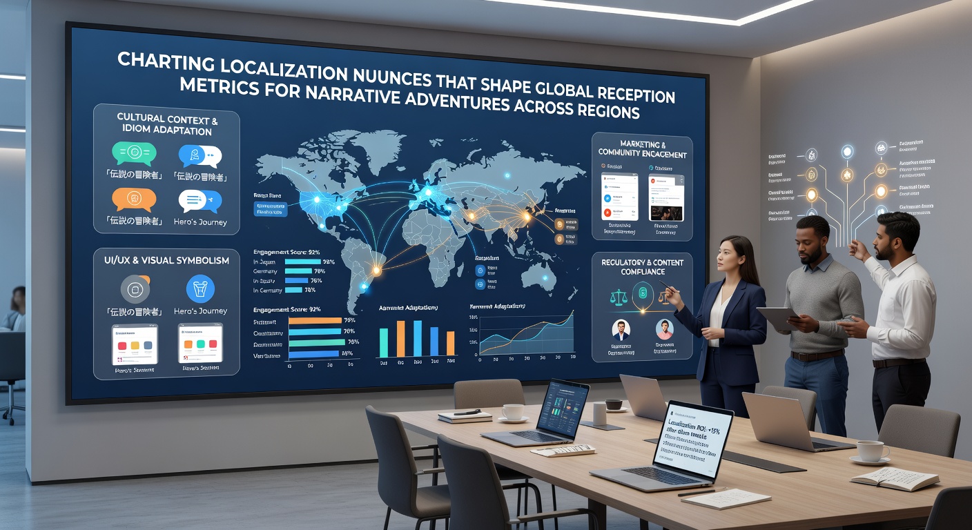Regional reception metrics dashboard comparing narrative adventure game ratings across localization variants