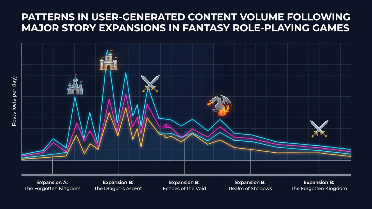 Bar chart comparing retention rates for players who created or interacted with UGC versus non-participants after expansion launches
