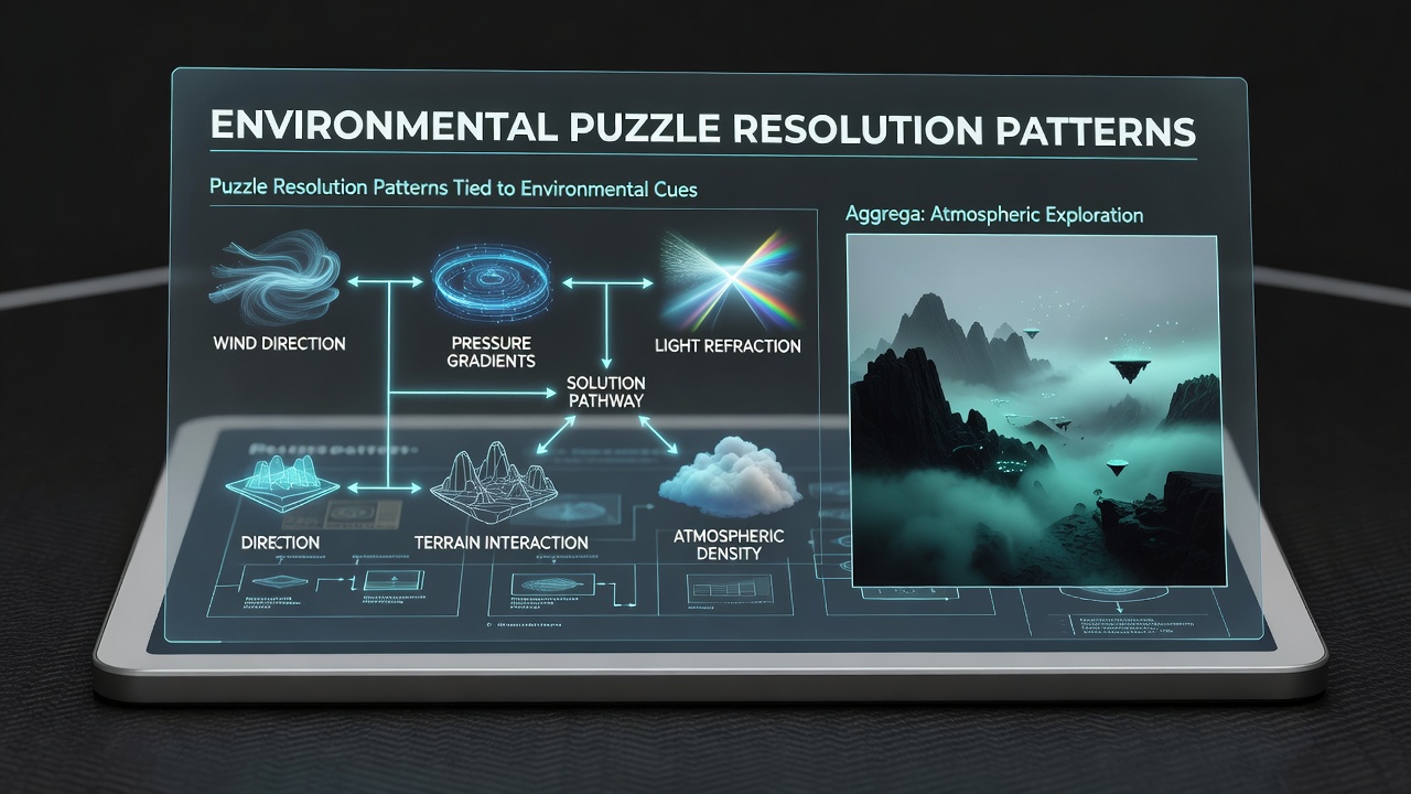 Session log visualization showing environmental cue interactions during puzzle sequences