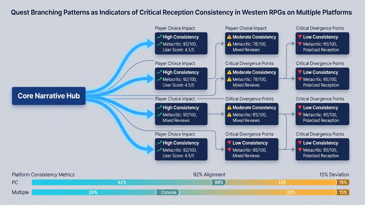 Cross-platform score distribution for branching quest mechanics in recent RPG titles